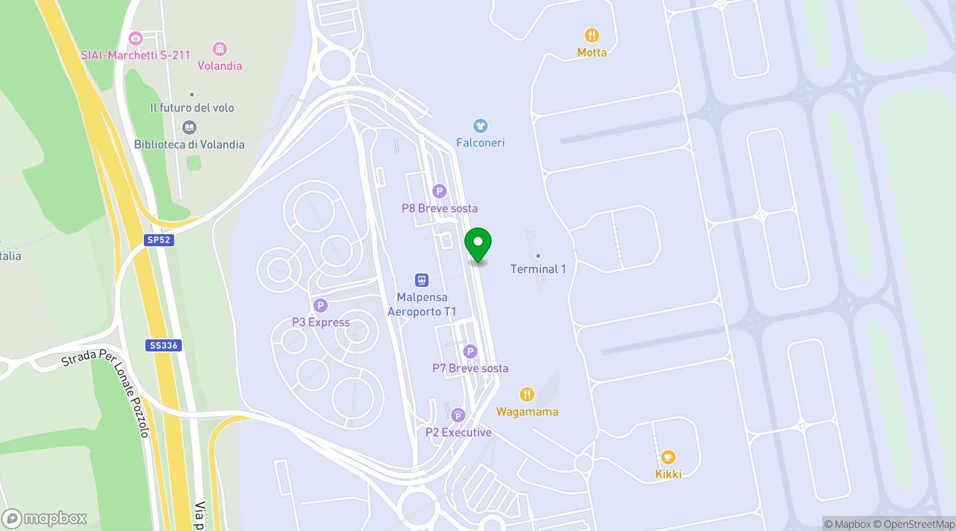 Map showing Sheraton Milan Malpensa