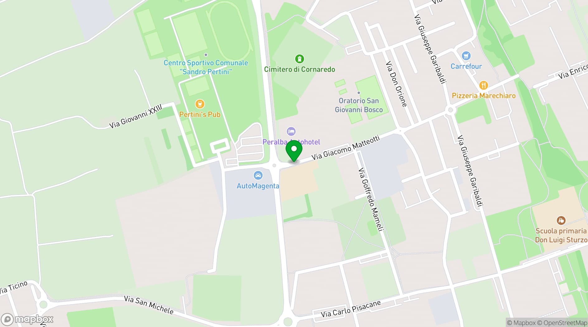 Map showing Living Hotel
