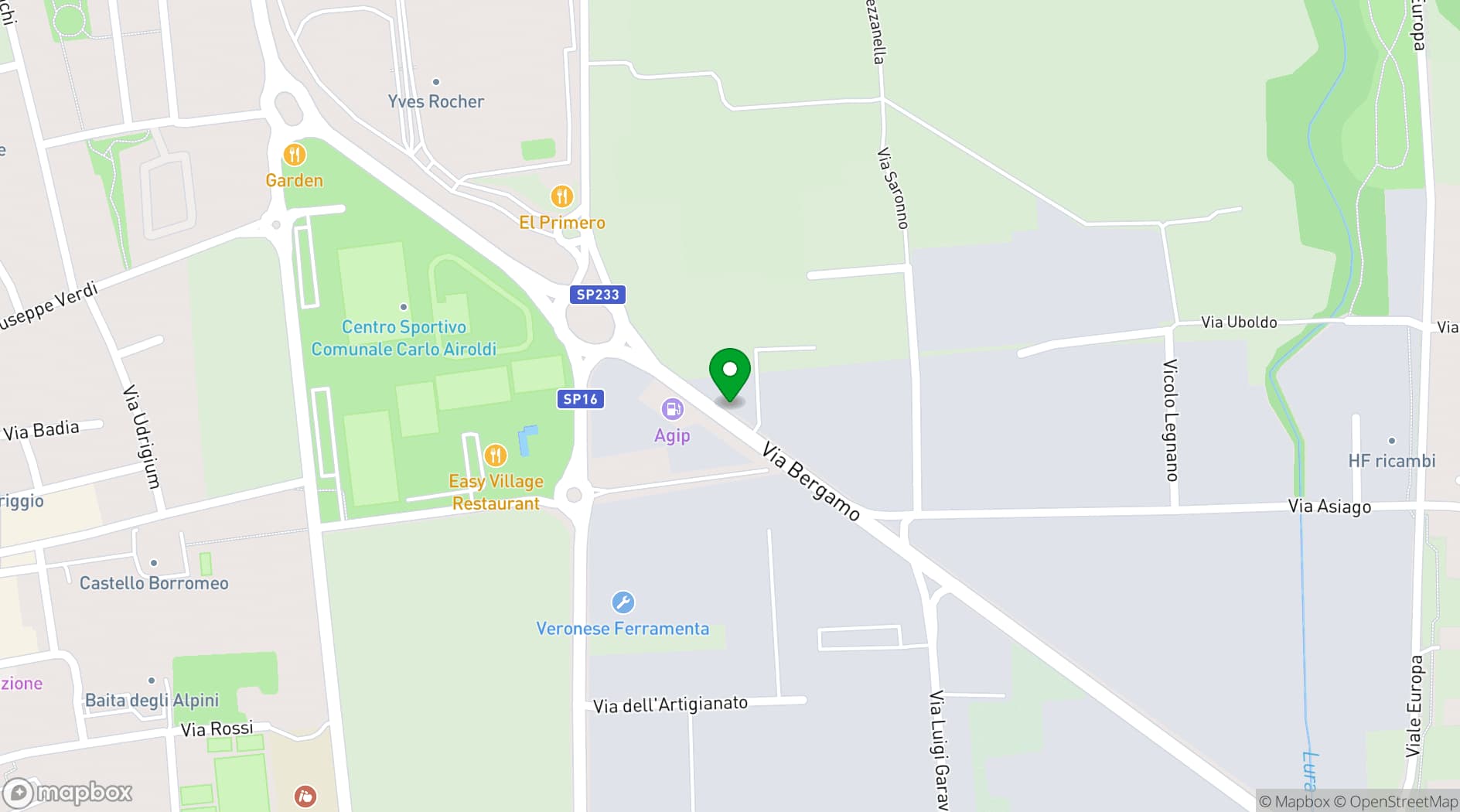 Map showing The Box