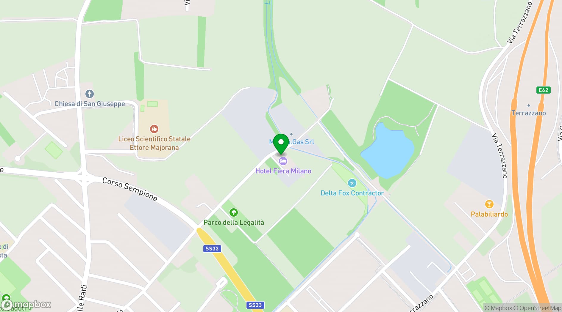 Map showing Fiera Milano