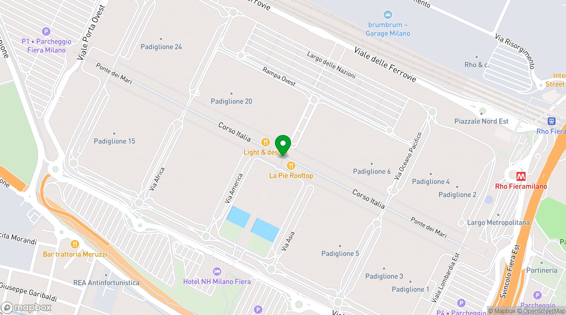 Map showing EICMA
