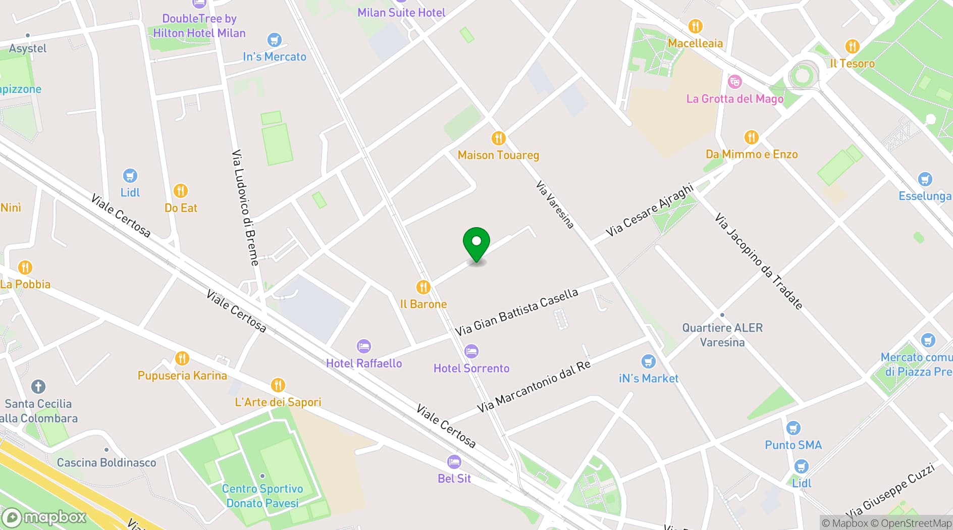 Map showing Officine De Rolandi
