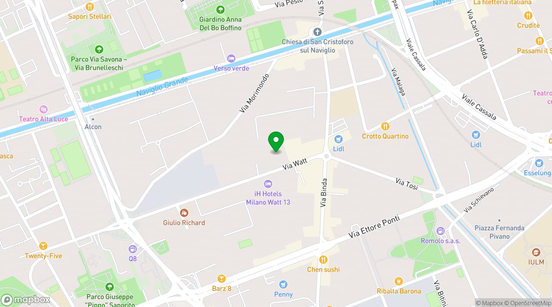Map showing 10 Watt Location