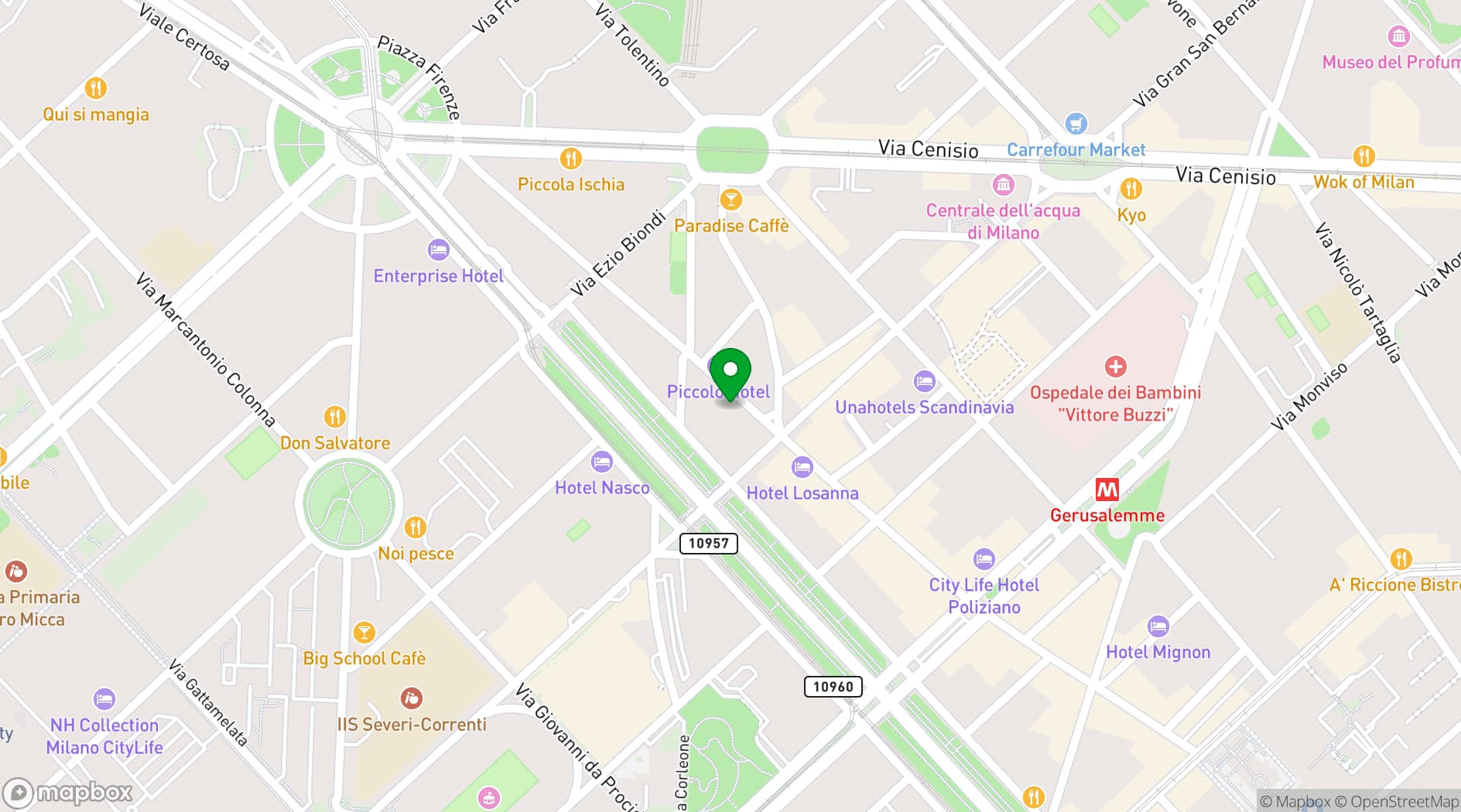 Map showing Il Gattopardo Milano