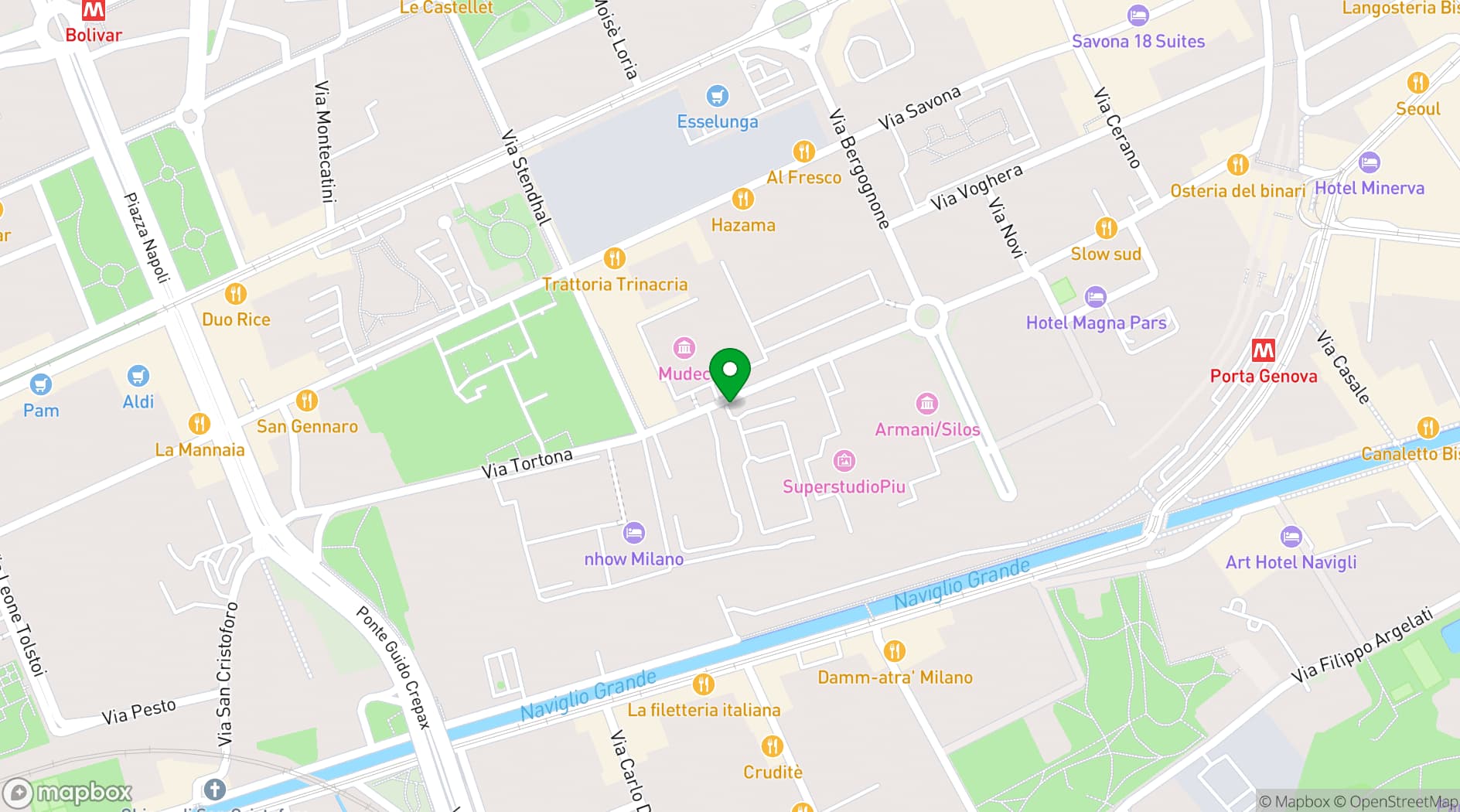 Map showing Milano Space Makers