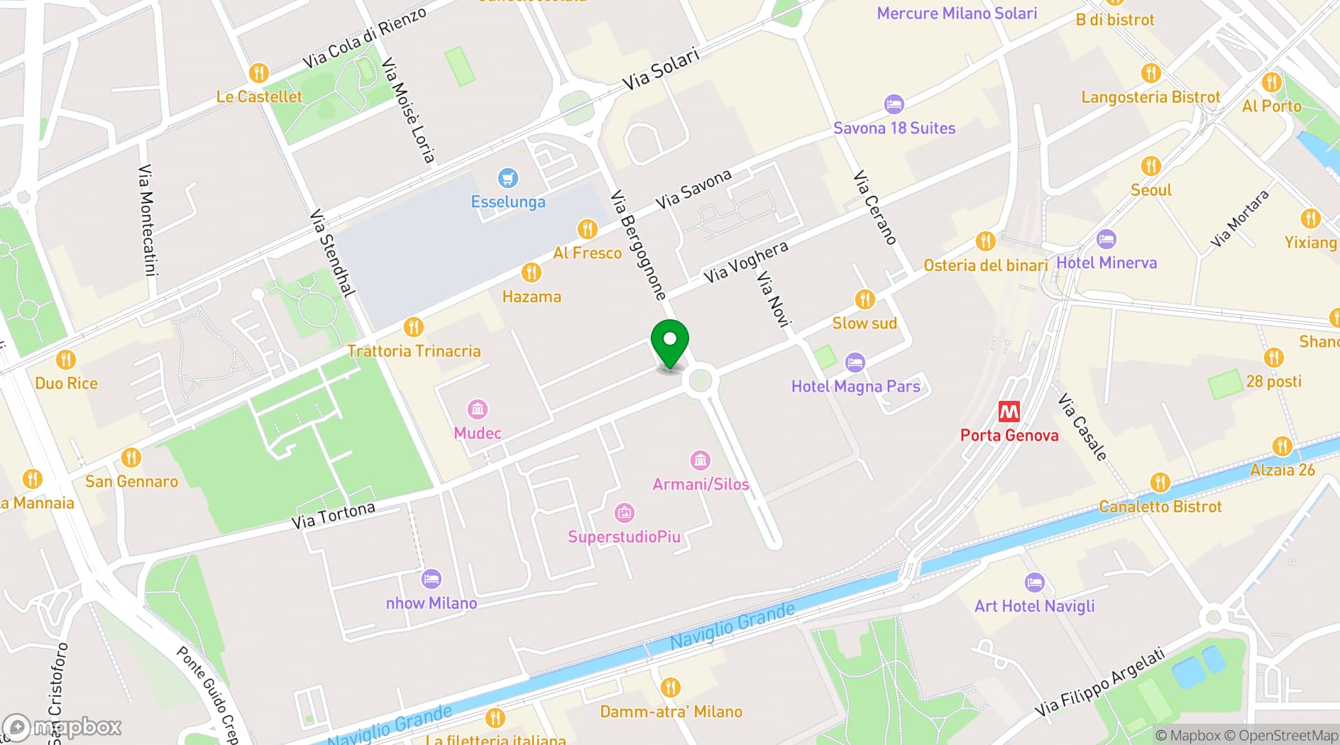 Map showing Ansaldo Workshops