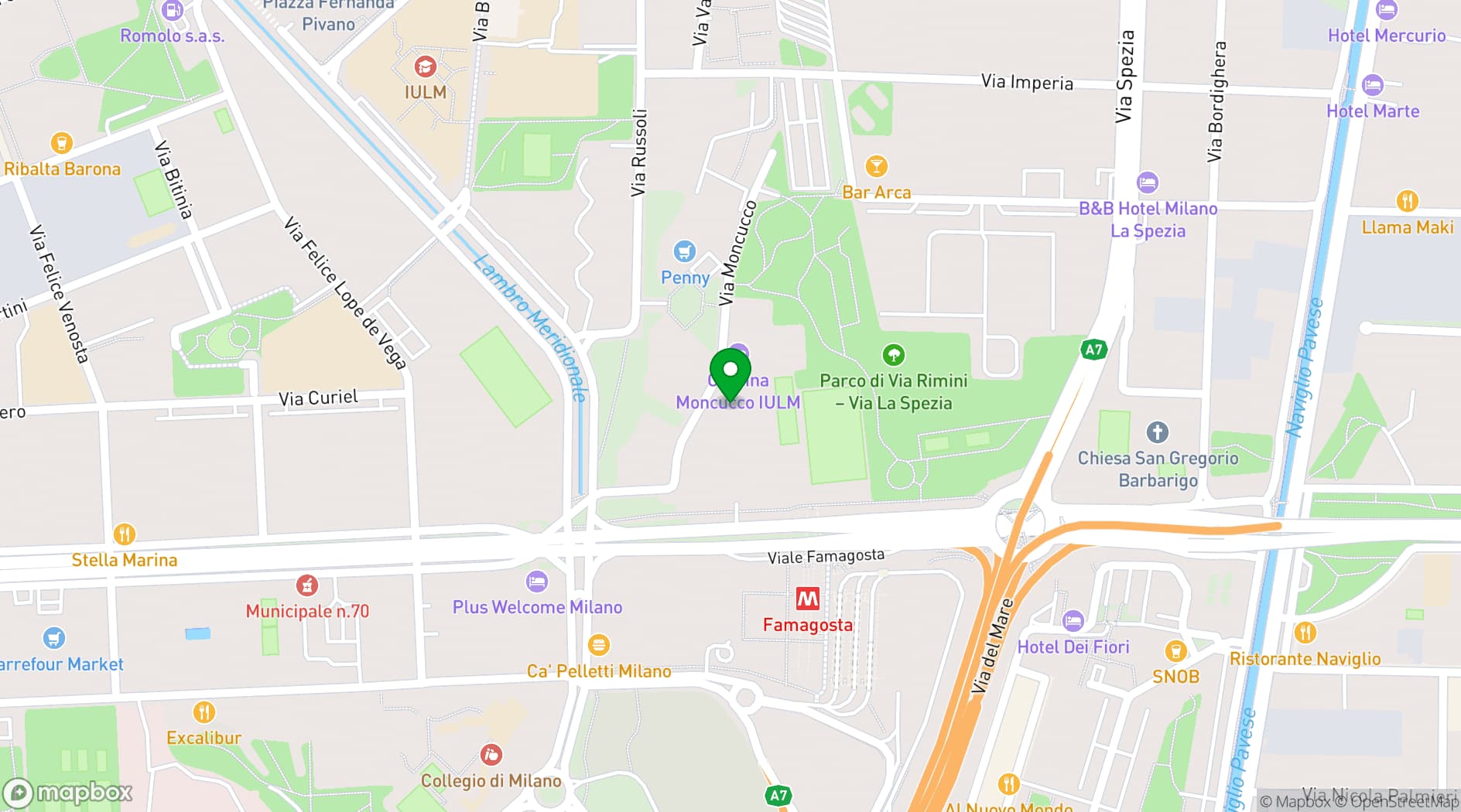 Map showing Superstudio Maxi