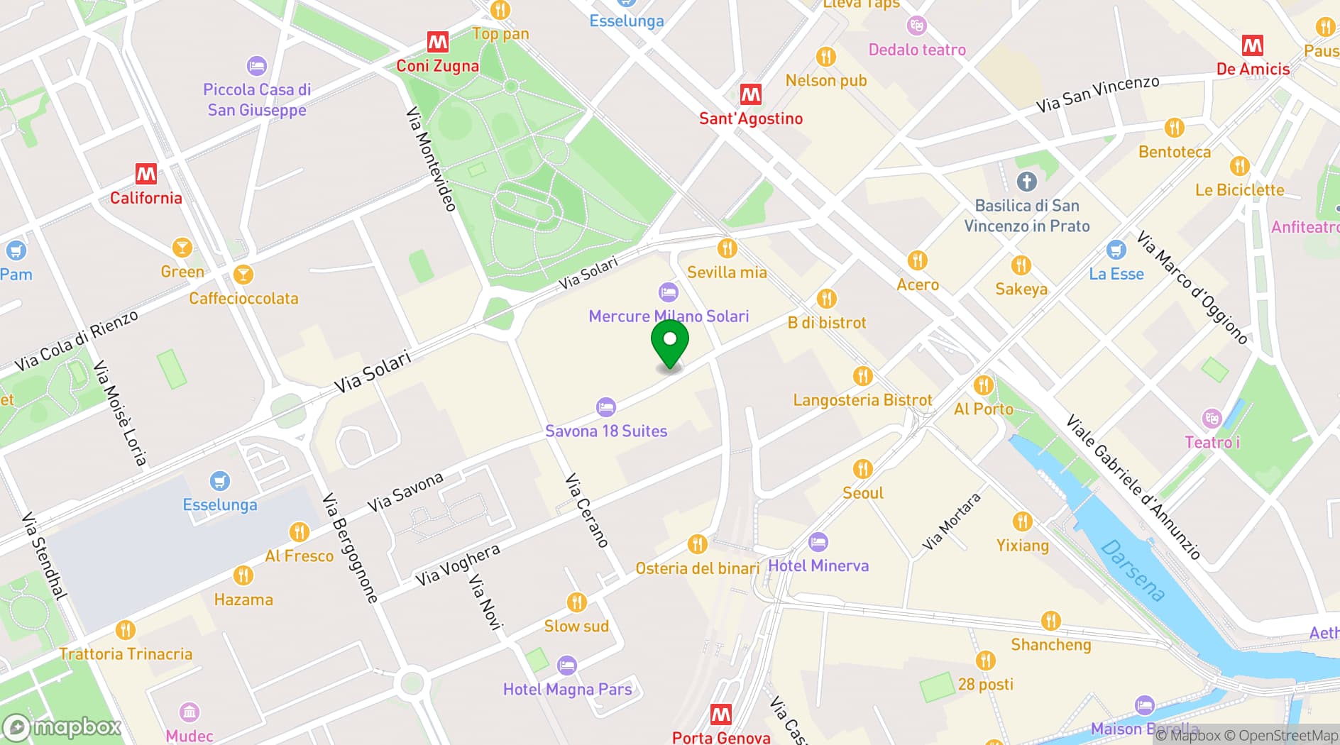 Map showing Langosteria