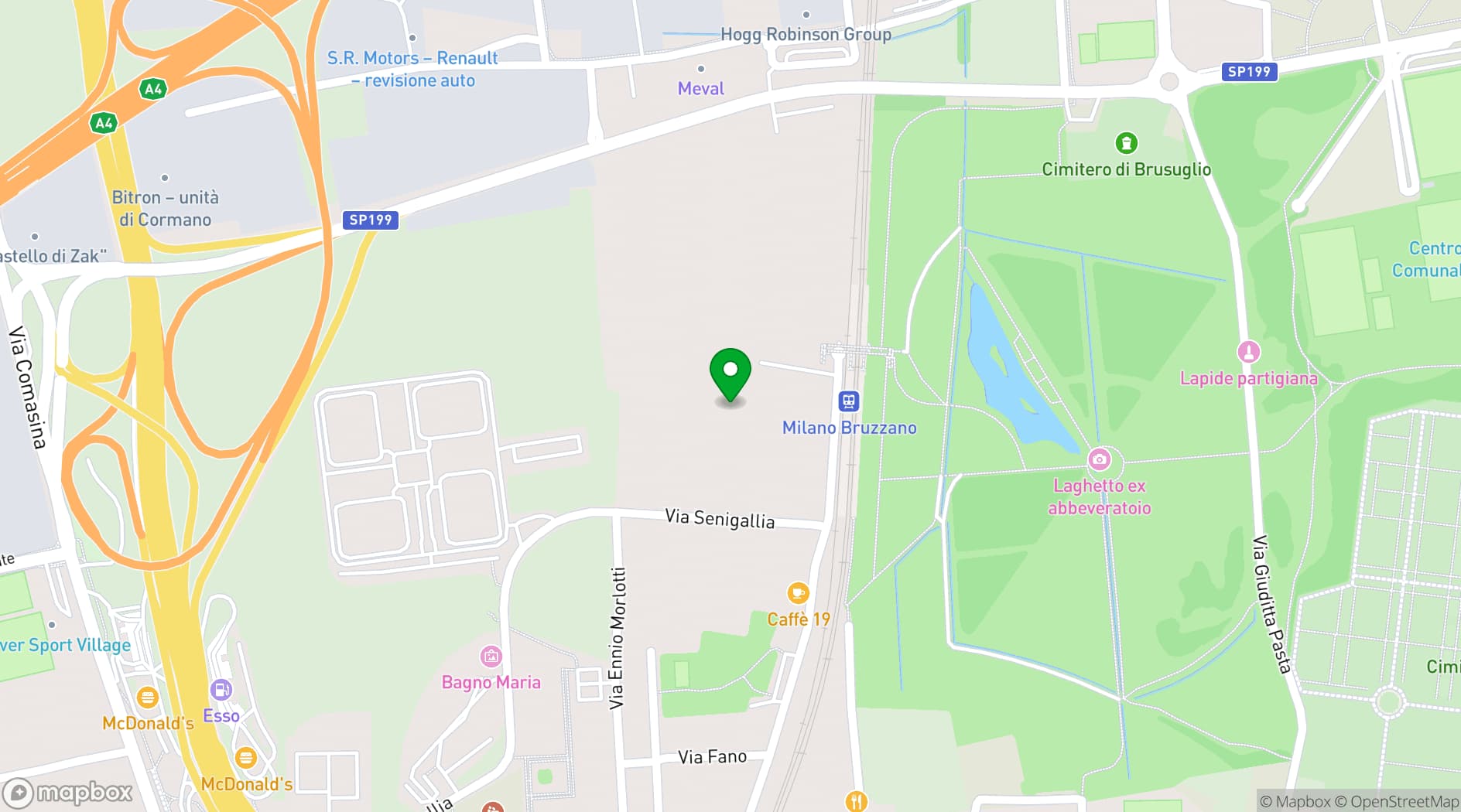 Map showing Hotel Da Vinci