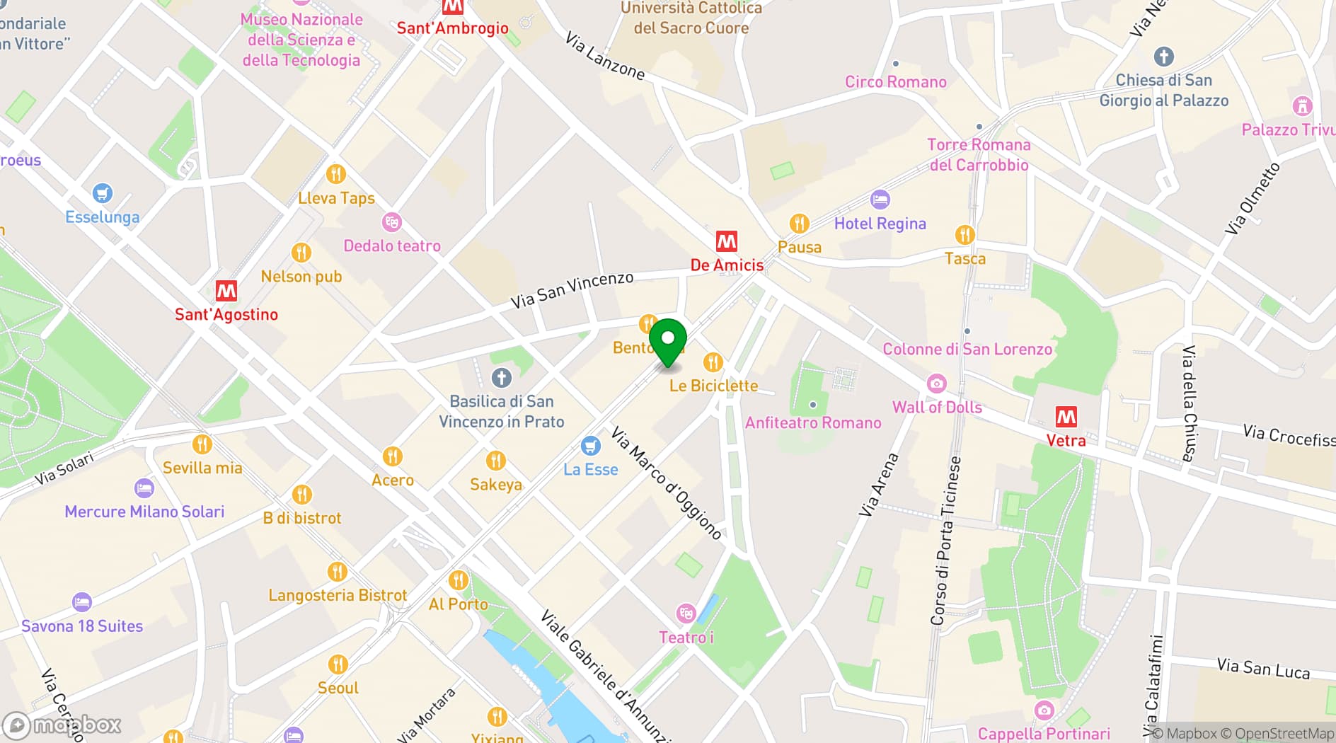Map showing Vico Milano