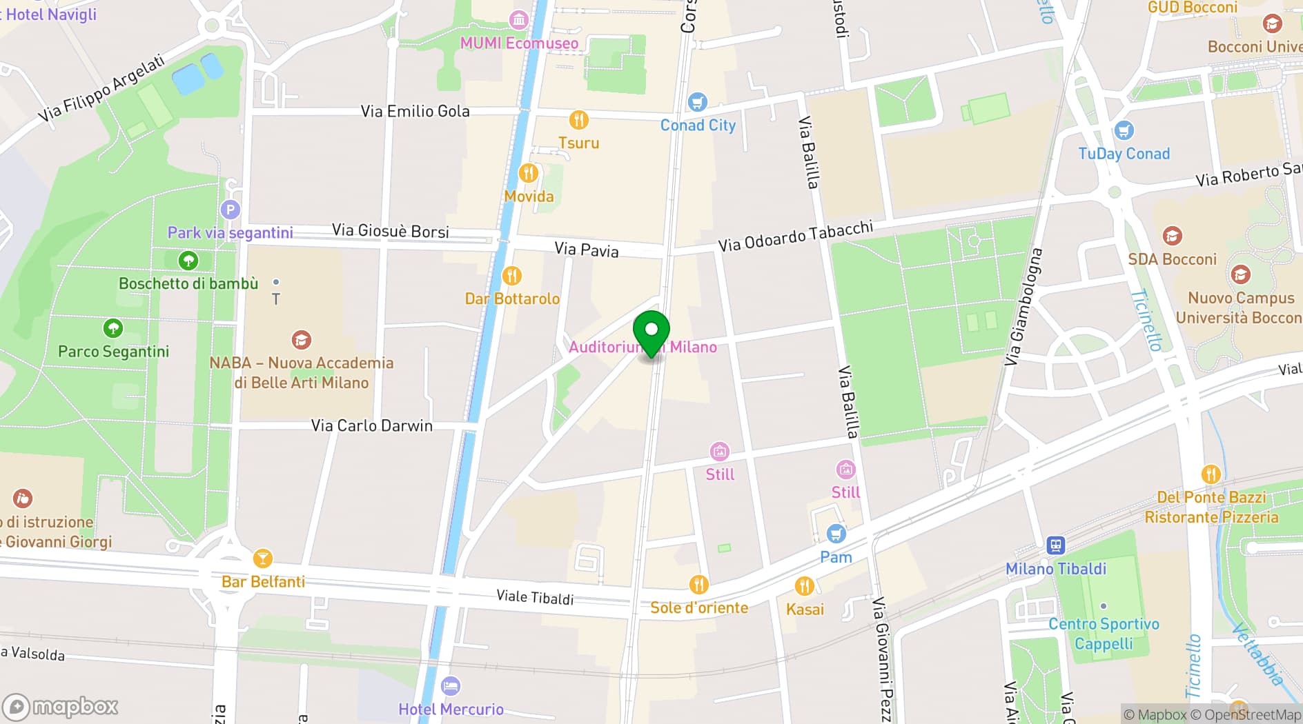 Map showing Contraste Milano