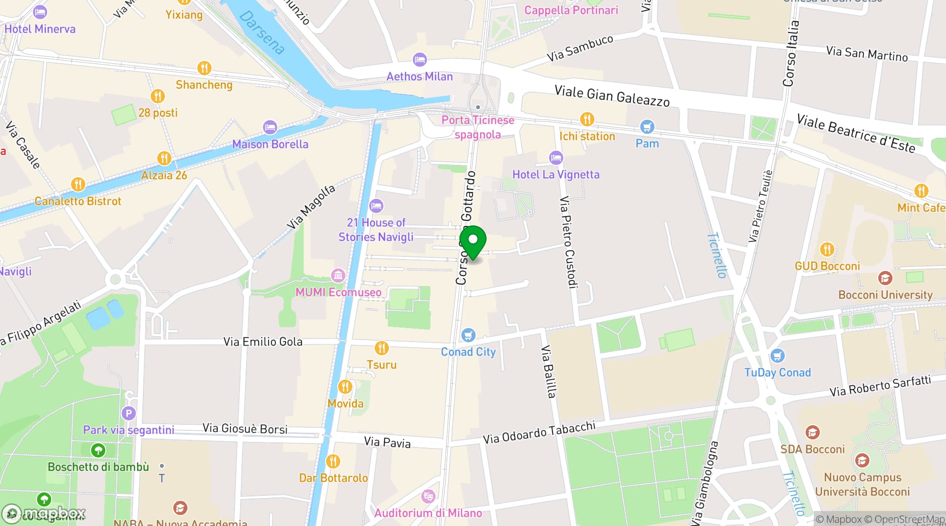 Map showing Sala Duchessa
