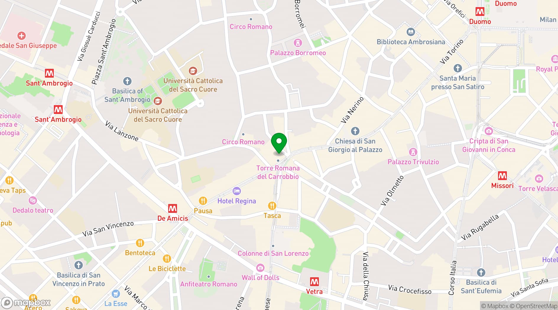 Map showing Hotel Ariston