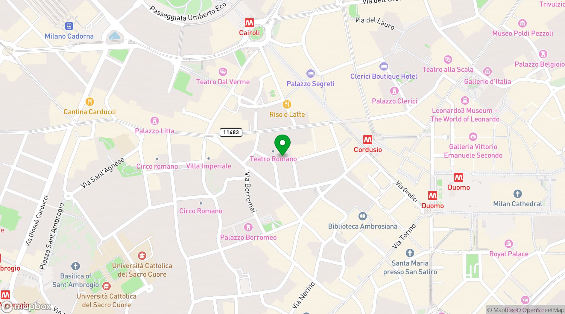 Map showing Borsa Italiana