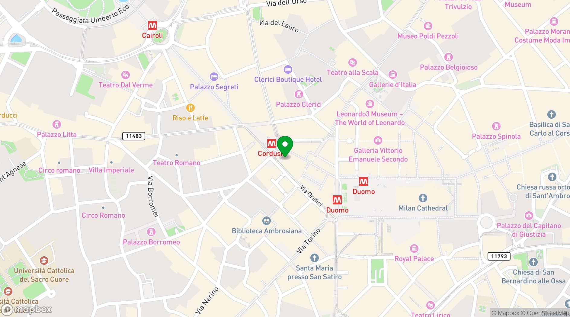 Map showing Isola Ristorante