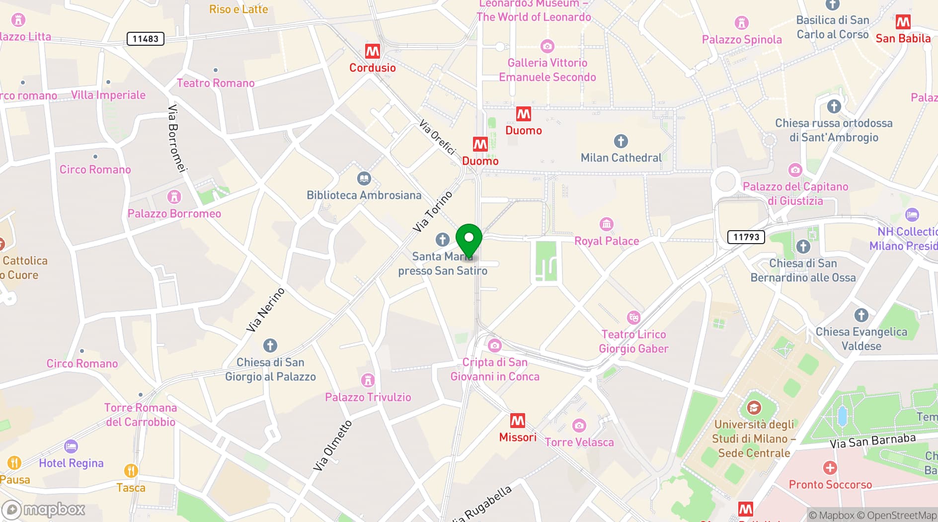 Map showing Spazio IlluMi