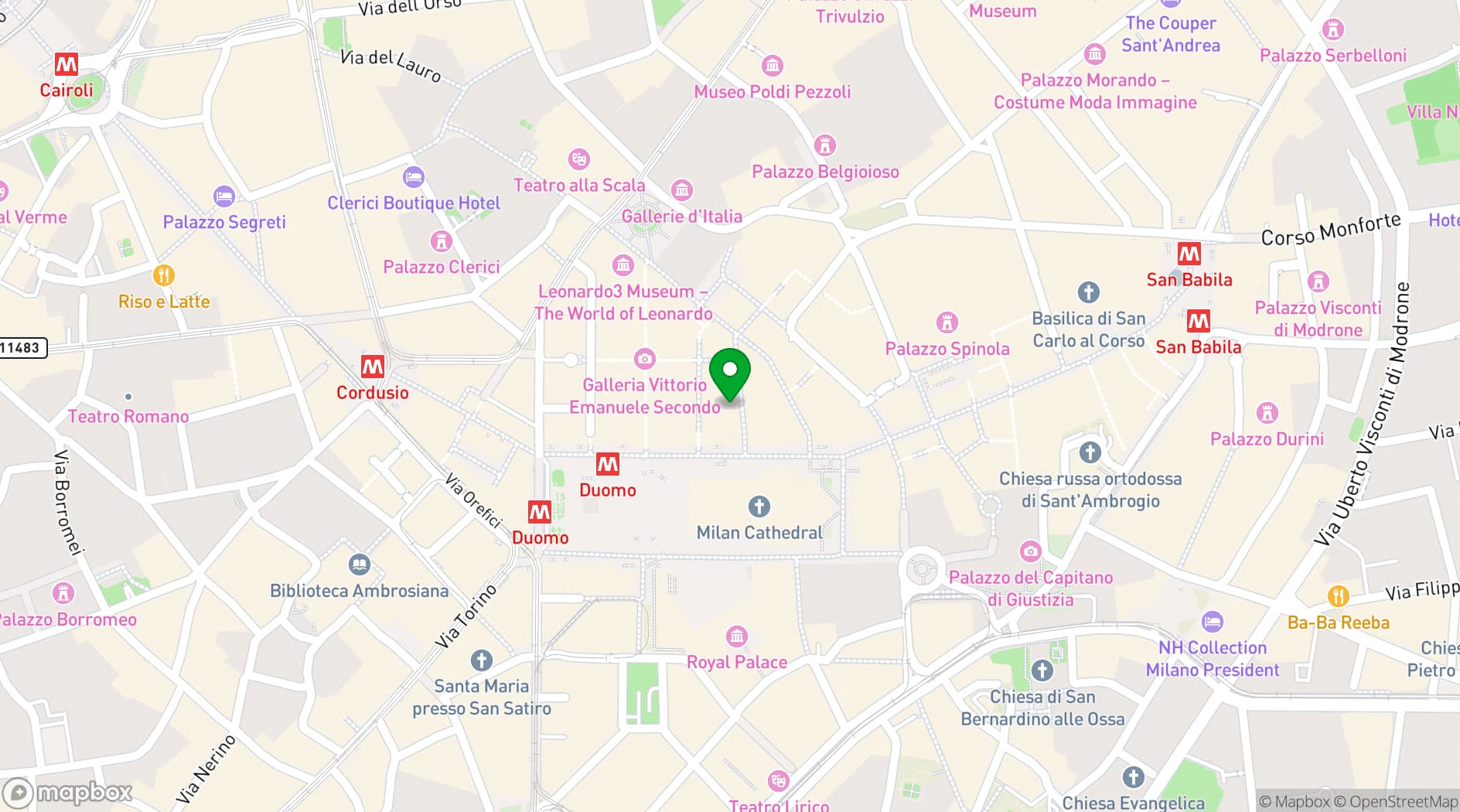 Map showing STRAFhotel&bar