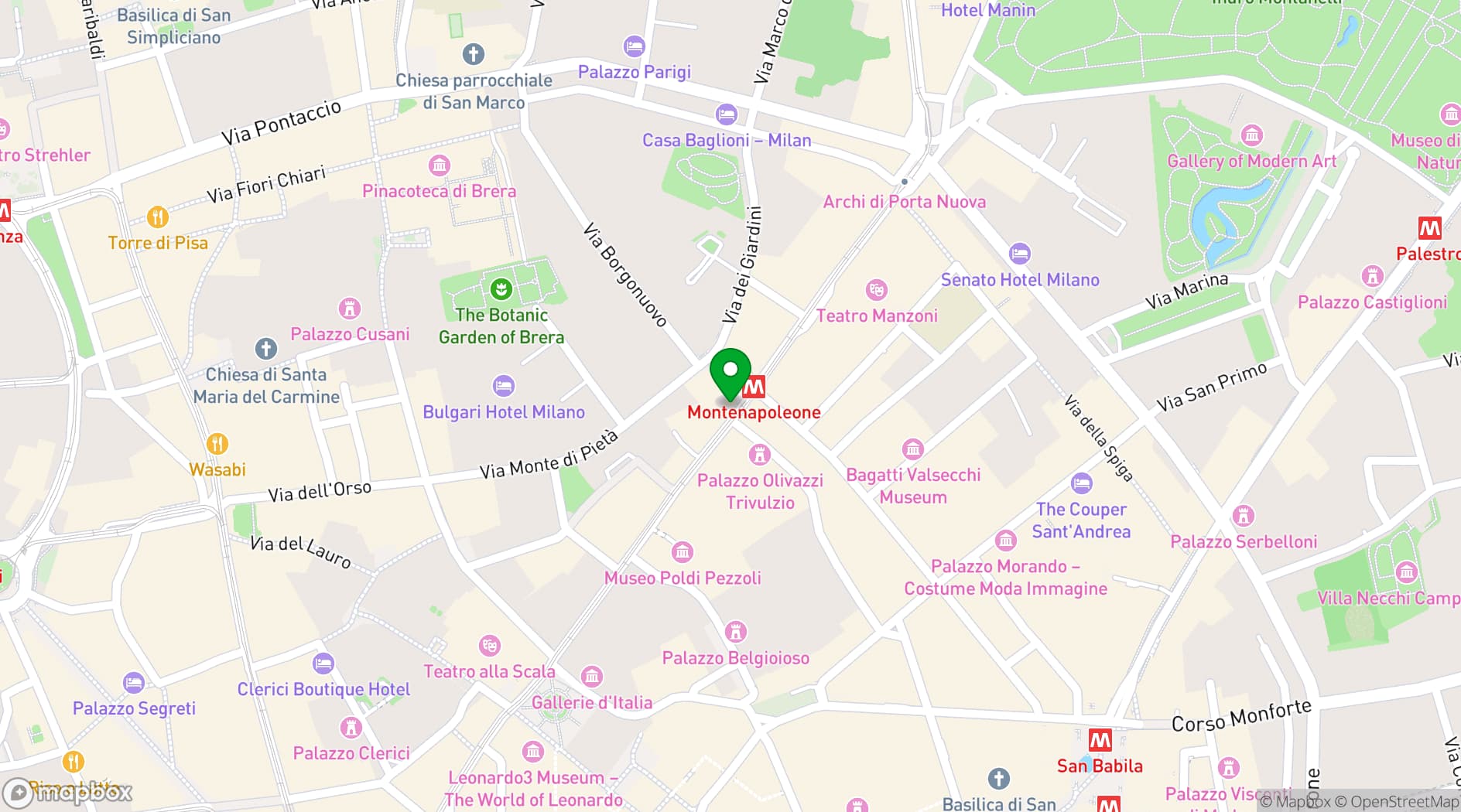 Map showing Don Carlos Restaurant