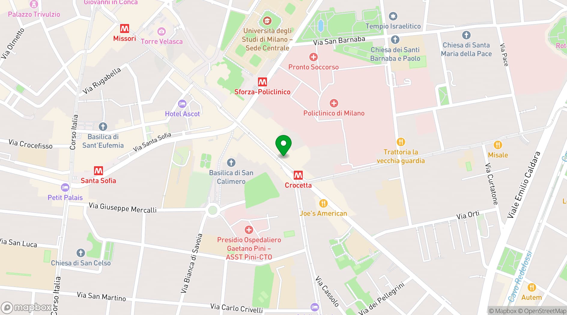 Map showing Le Village by CA Milano