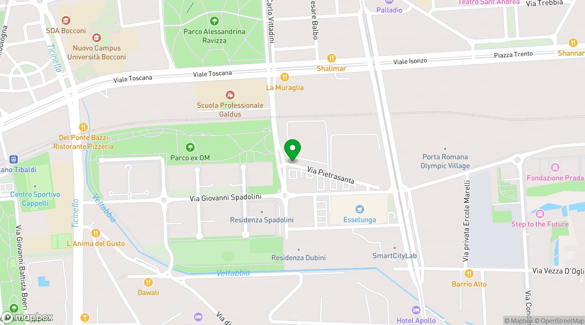 Map showing Magazzini Generali