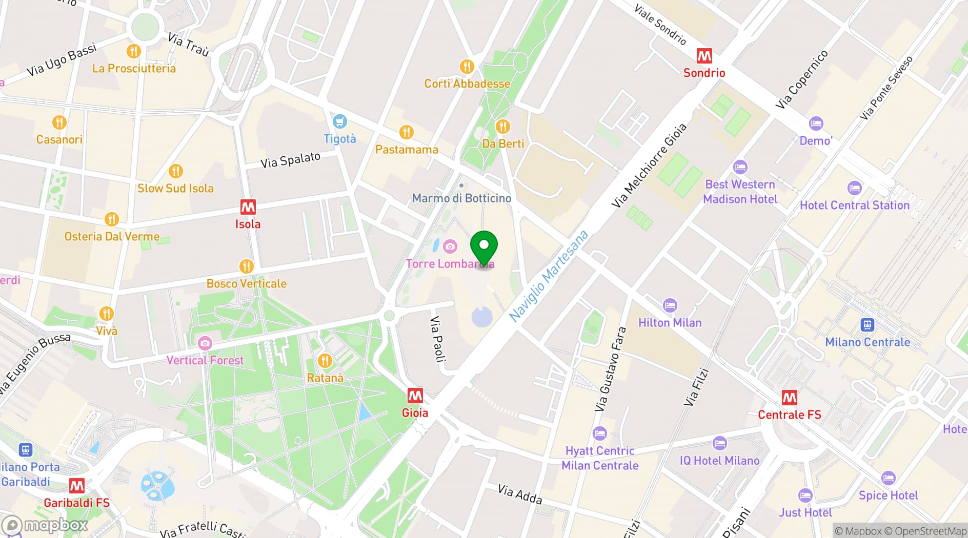 Map showing Talent Garden
