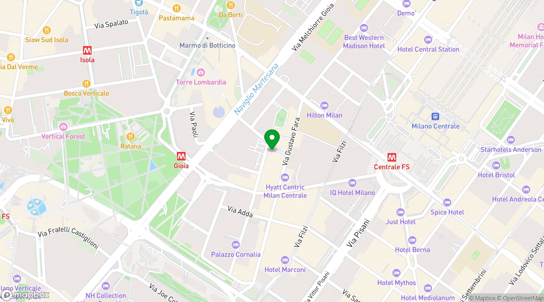 Map showing Duo Milano Porta Nuova, a Tribute Portfolio Hotel