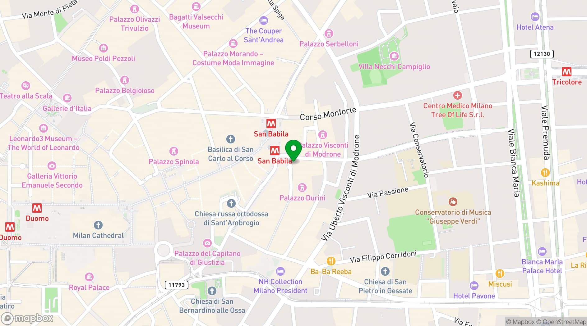 Map showing A’Riccione Terrazza12