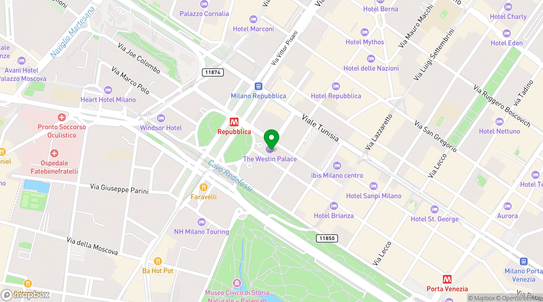 Map showing The Lounge Bar