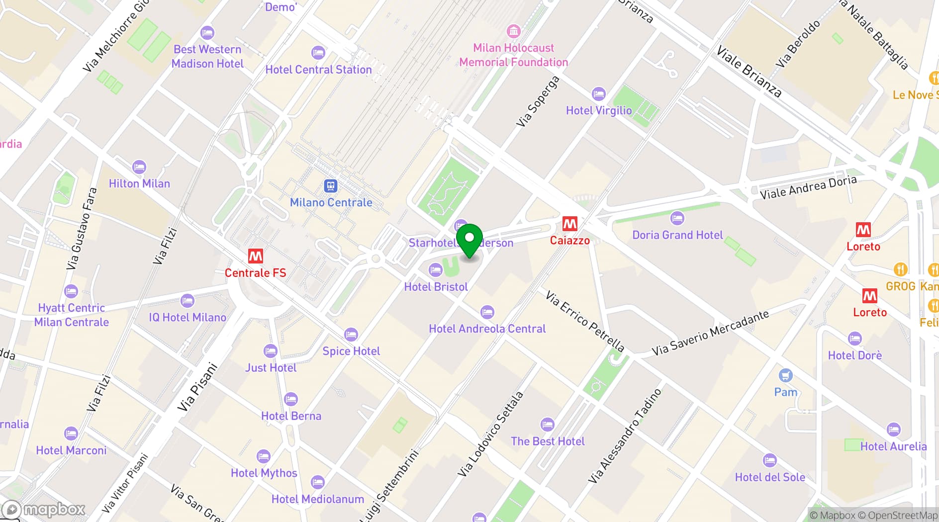 Map showing Starhotels E.c.h.o.