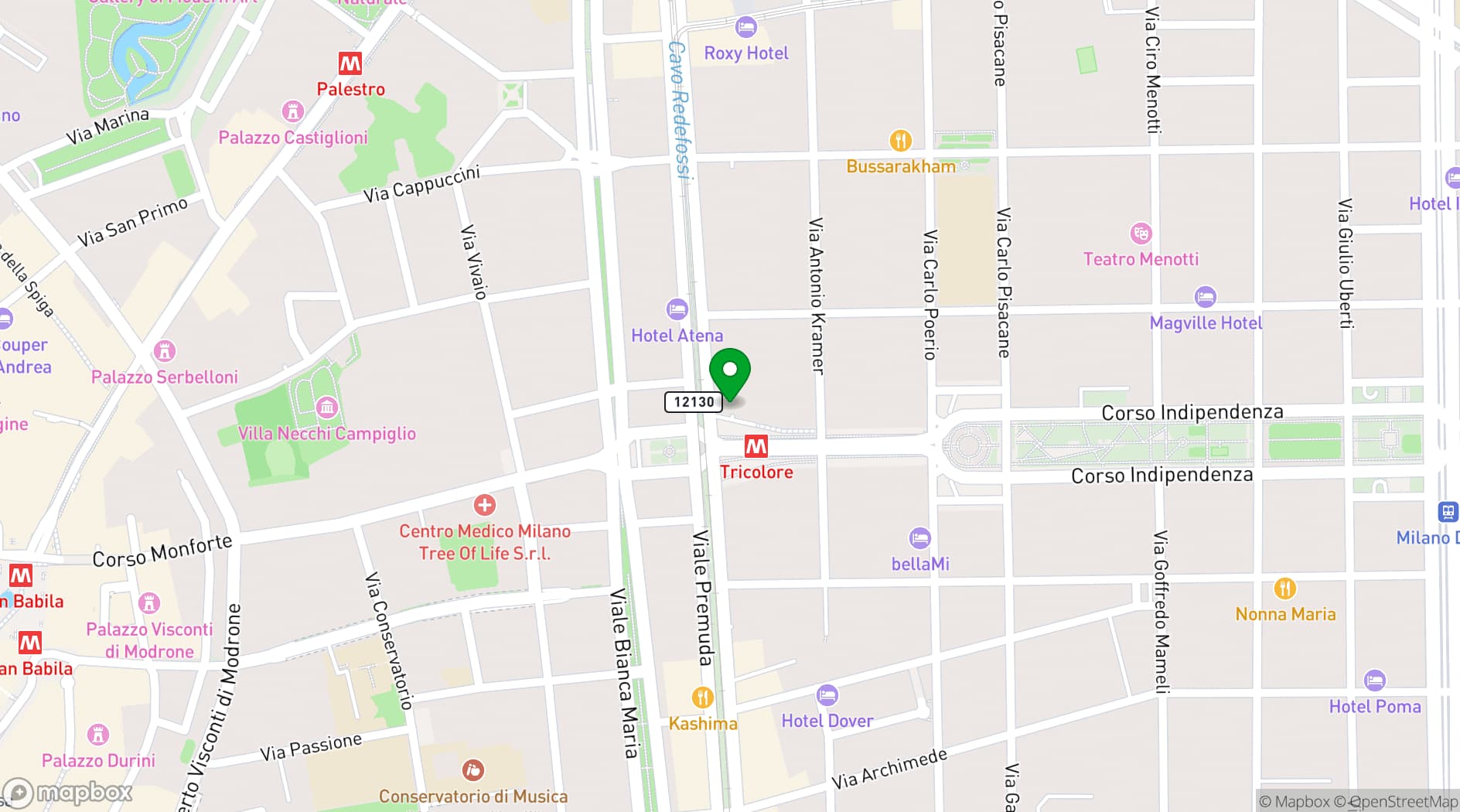 Map showing Ristorante Rubacuori