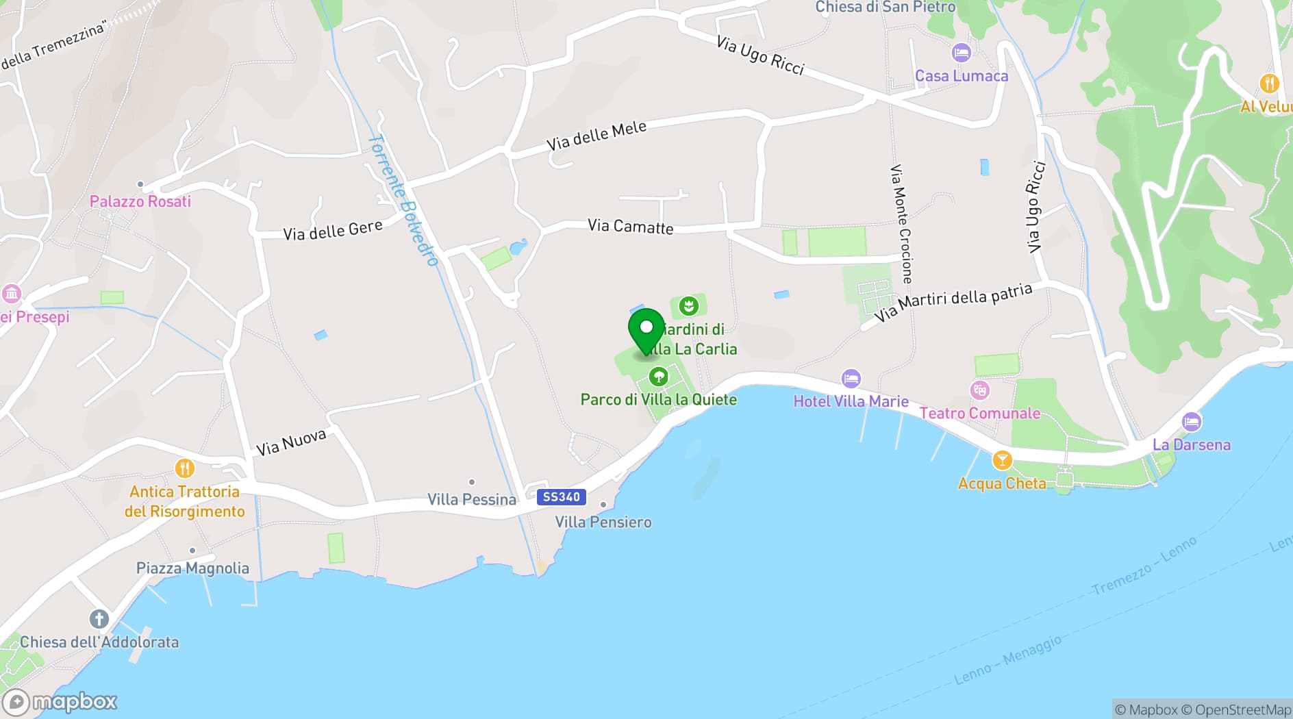 Map showing Villa Sola Cabiati