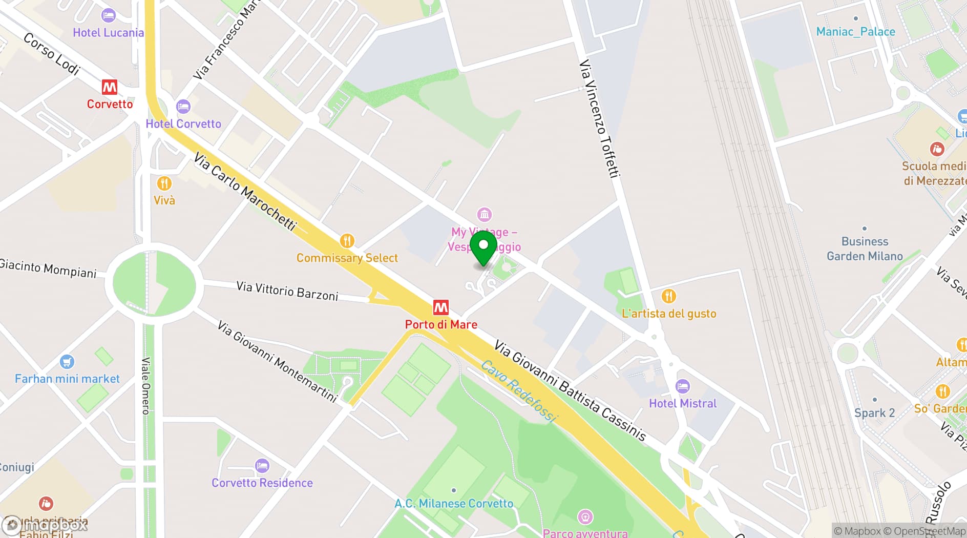 Map showing Starhotels Business Palace