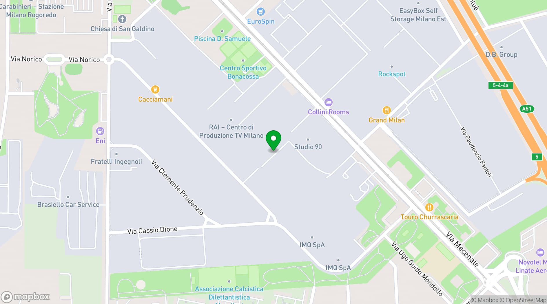 Map showing East End Studios