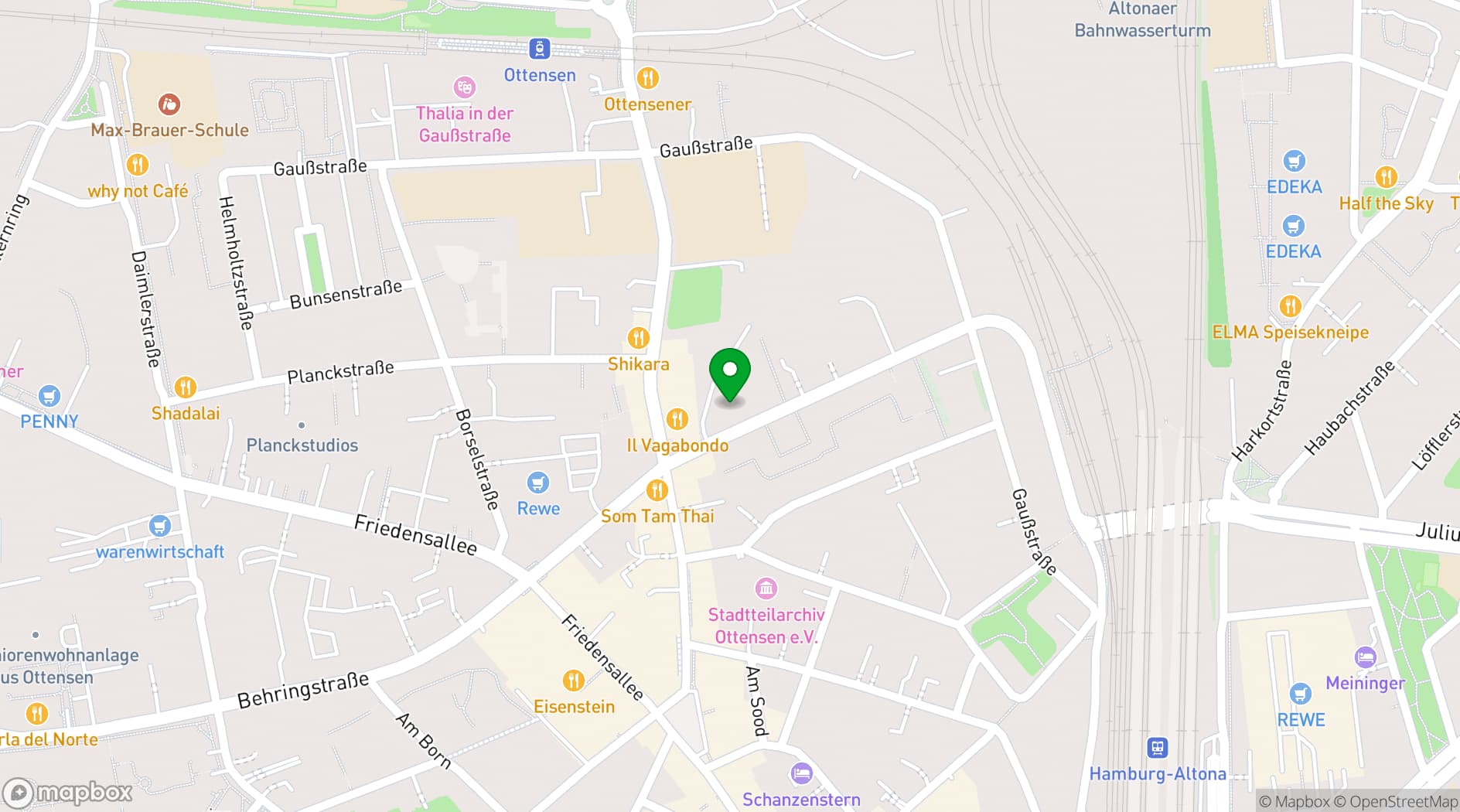 Map showing Fabrik Hamburg