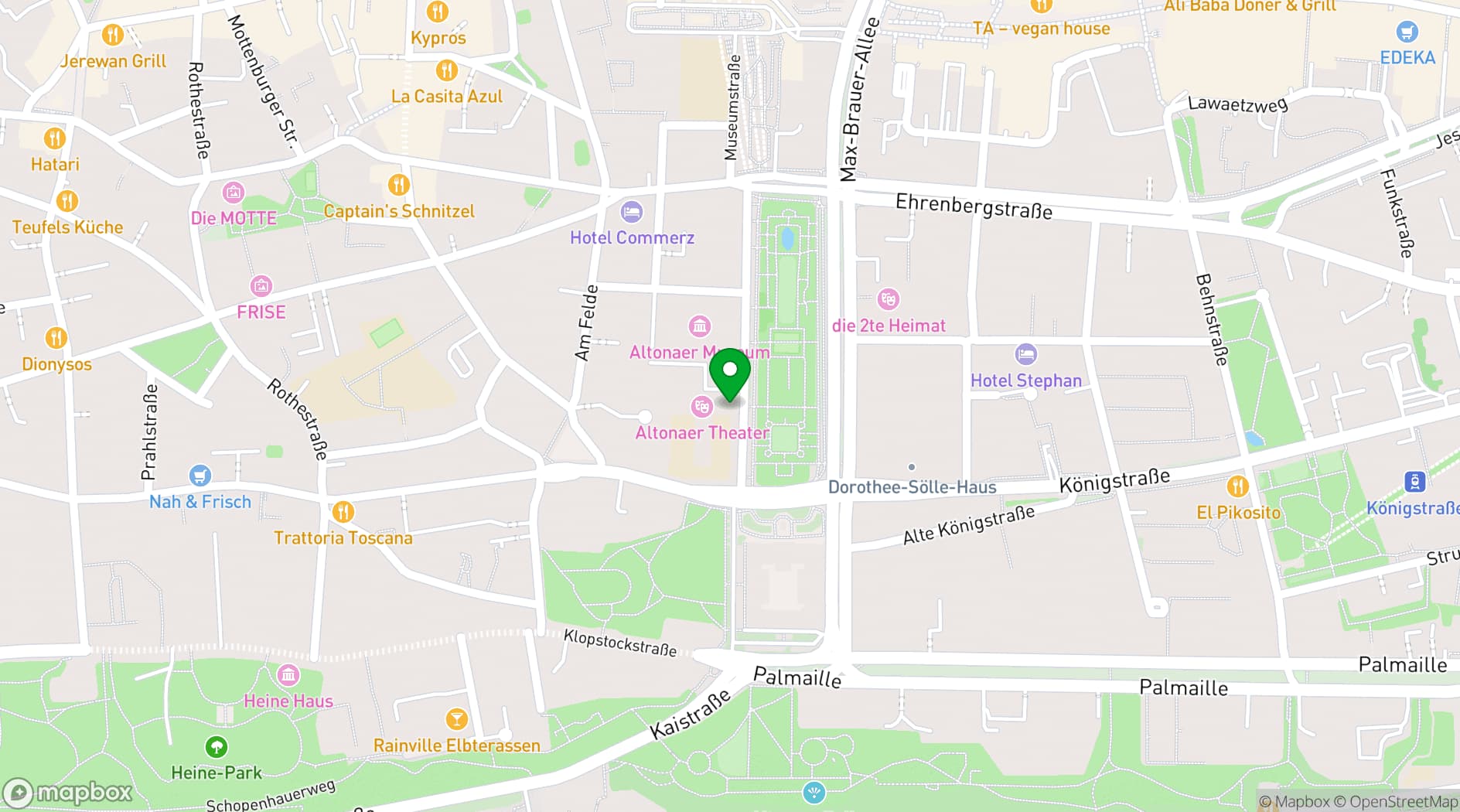 Map showing Altonaer Theater