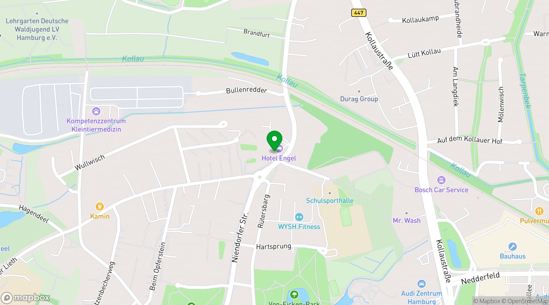 Map showing Hotel Engel