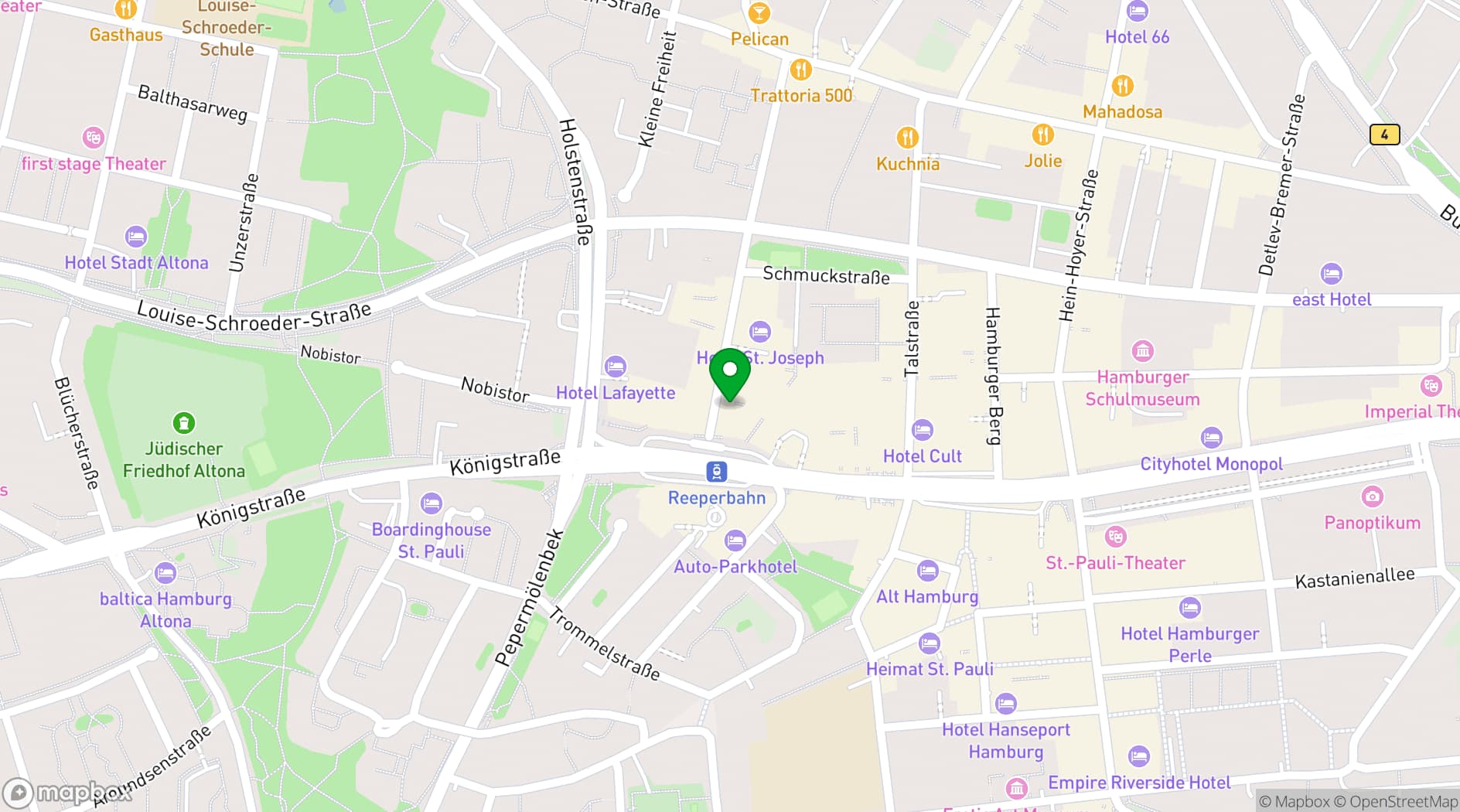 Map showing Eventlocation Große Freiheit