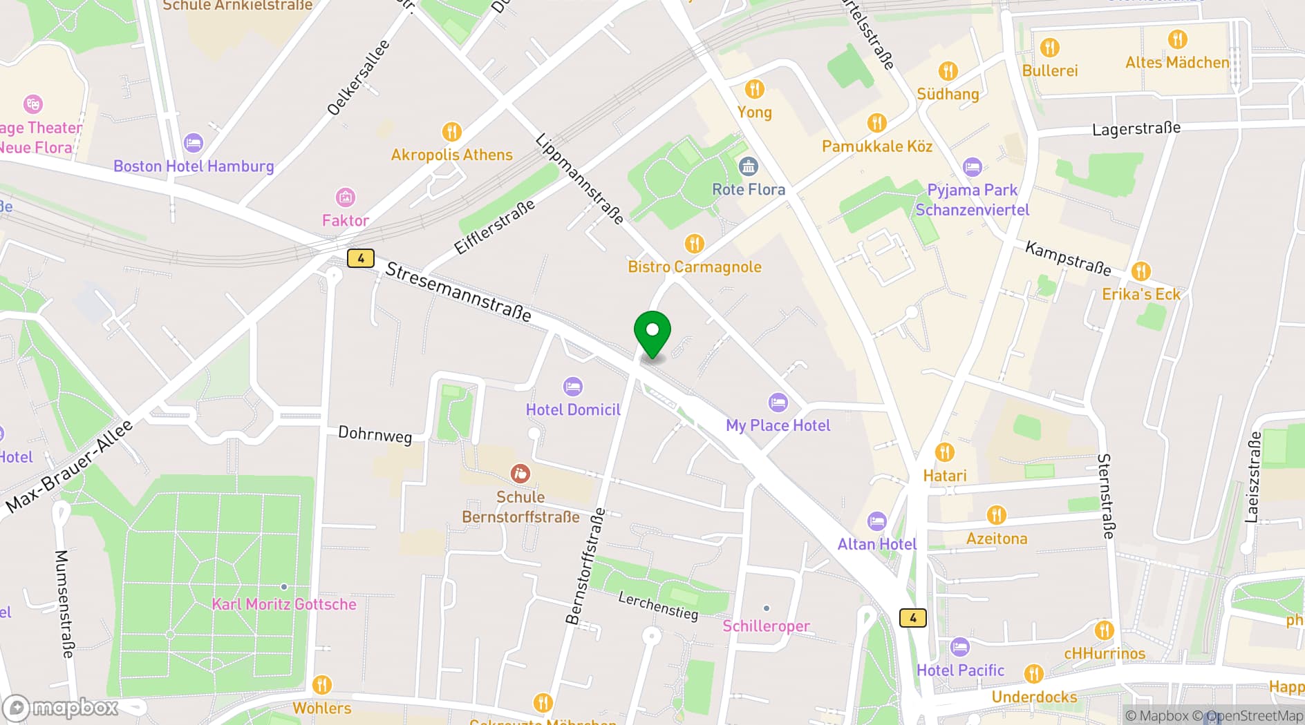 Map showing Superbude Hotel Hostel Lounge GmbH