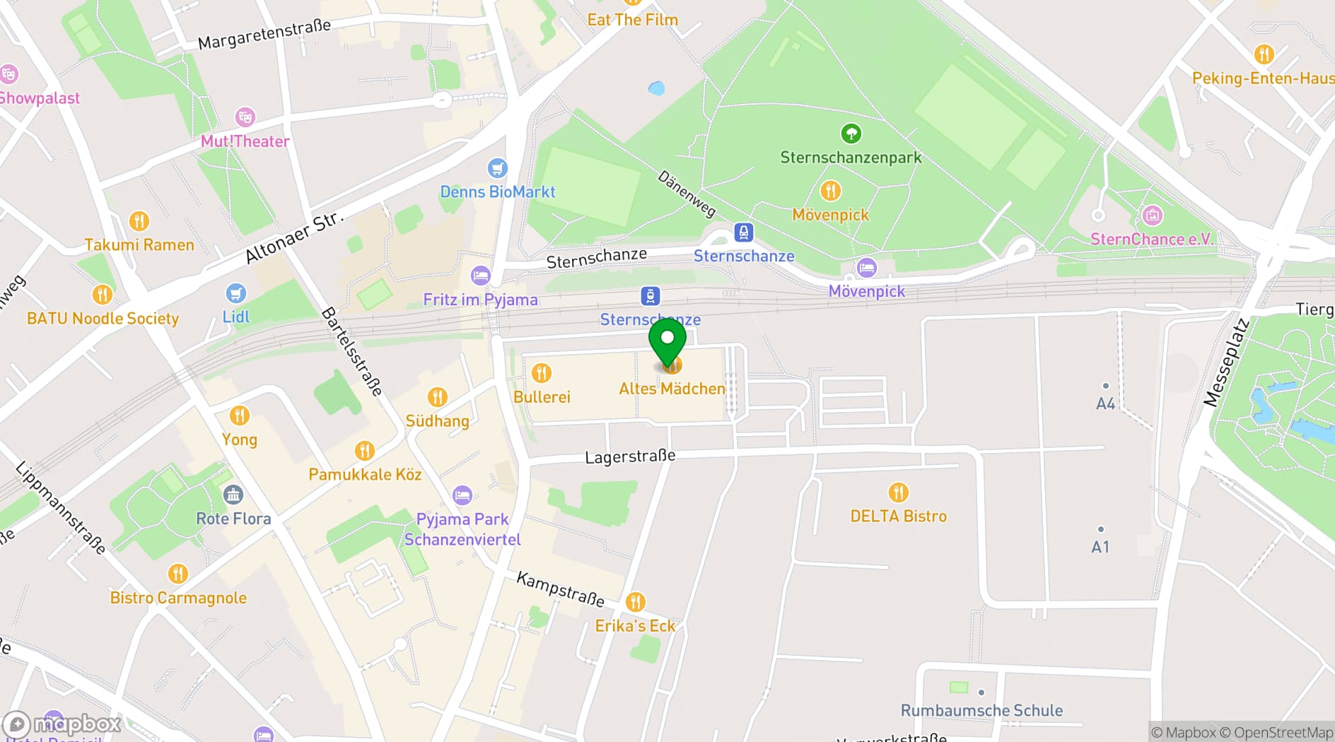 Map showing Altes Mädchen