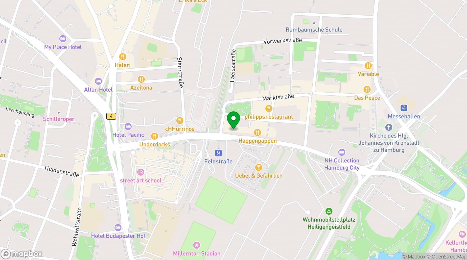 Map showing Marend Tiroler Küche