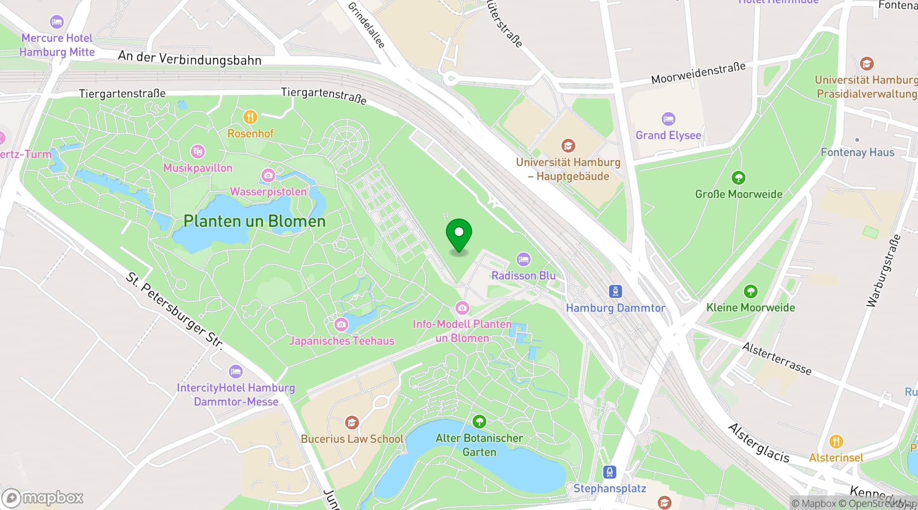 Map showing CCH - Congress Center Hamburg