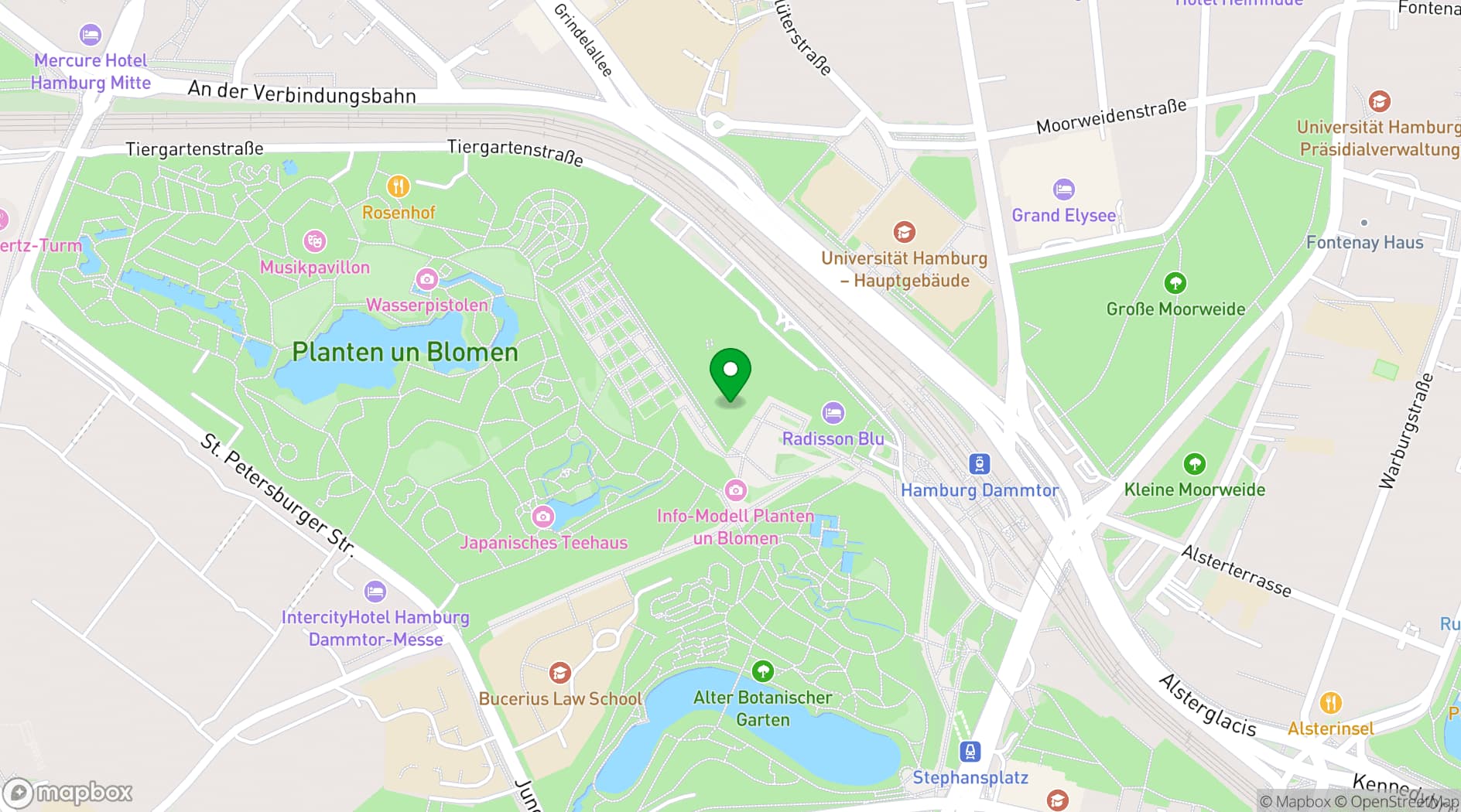 Map showing CCH – Congress Center Hamburg
