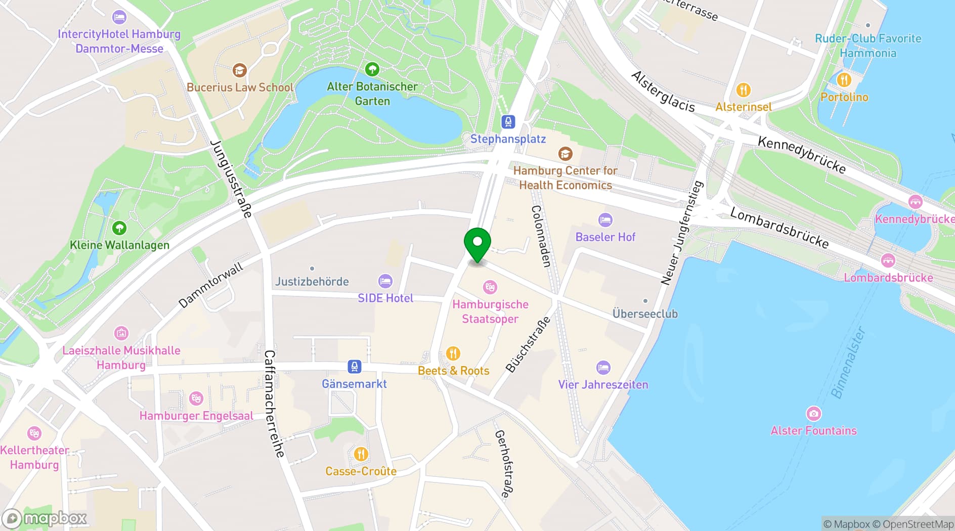 Map showing Hamburgische Staatsoper