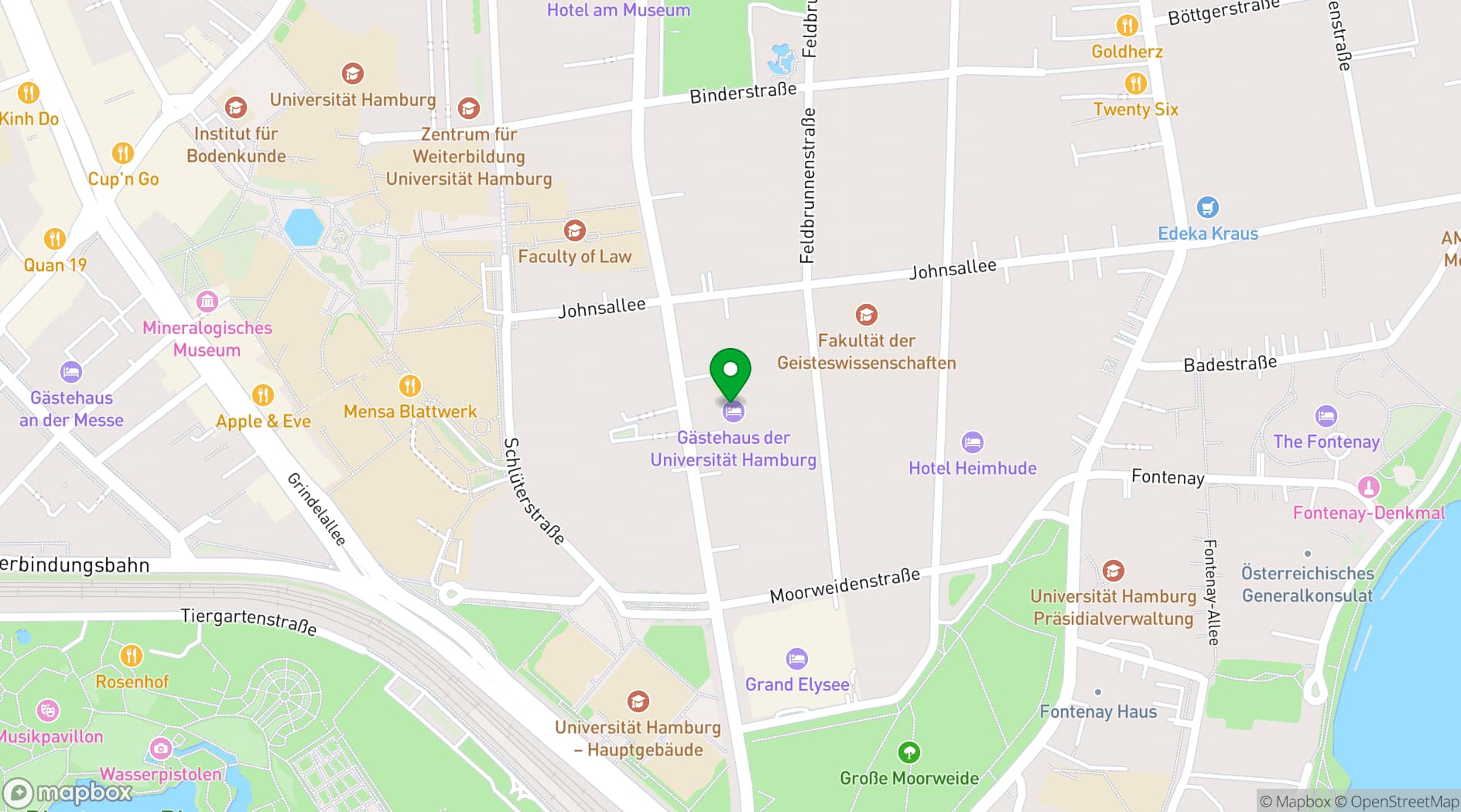 Map showing International Meeting Center (IBZ)