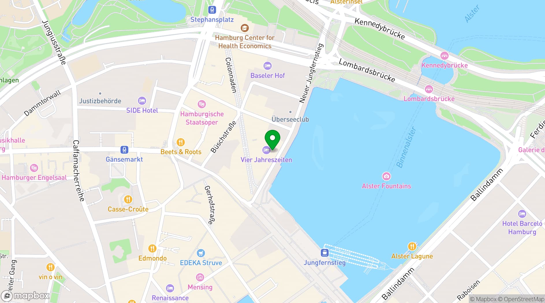 Map showing Hotel Vier Jahreszeiten