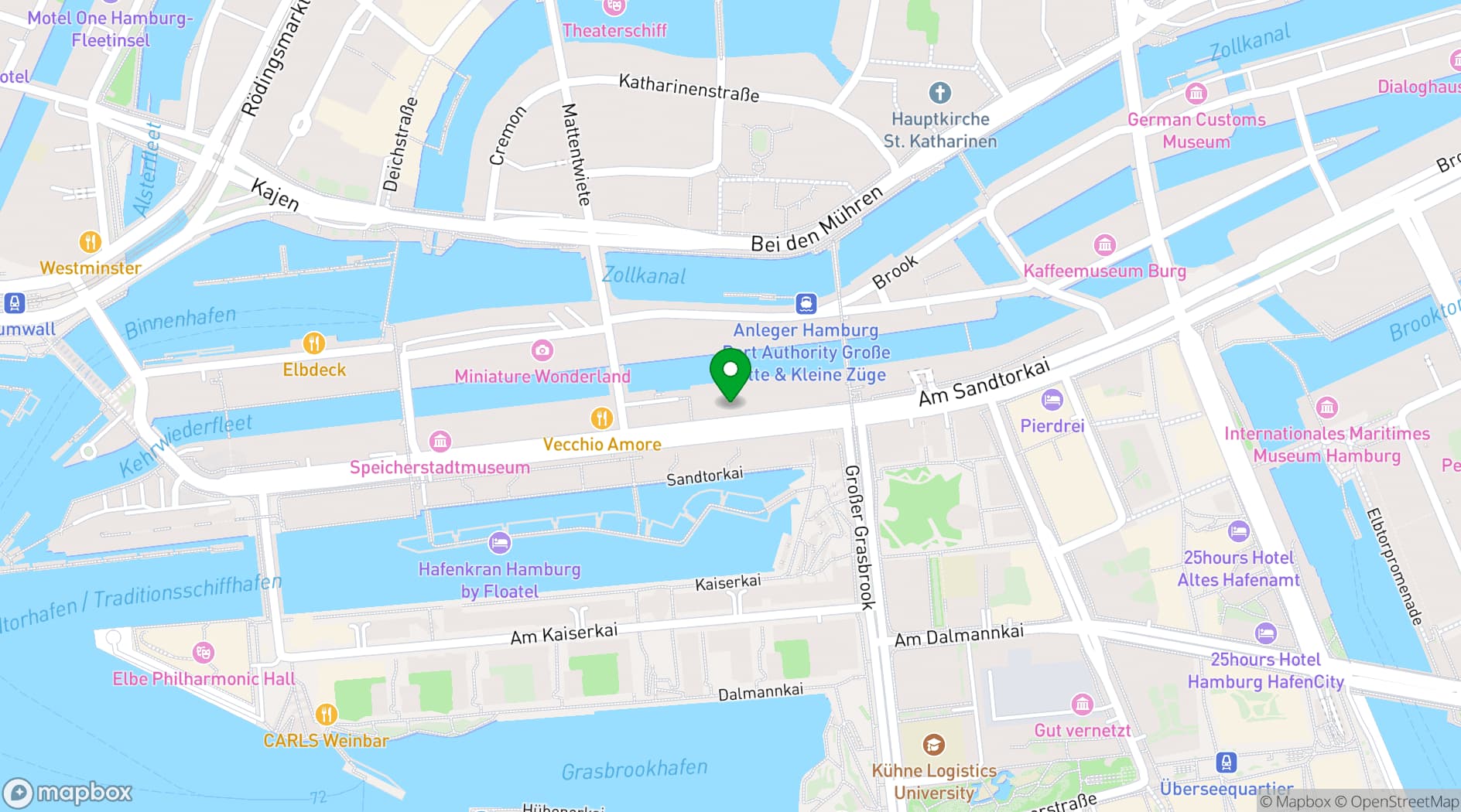Map showing Virtual Reality Headquarters Hamburg