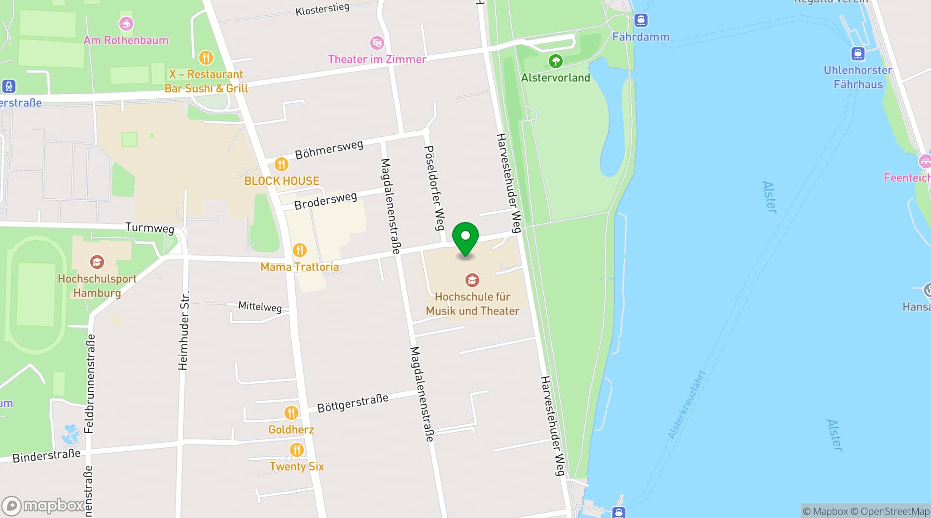 Map showing Jazz Hall