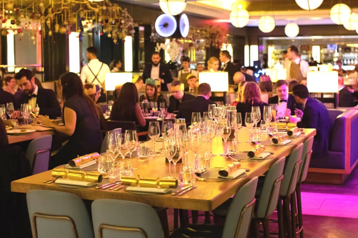 A group dinner in the brasserie | St Pancras Bar and Brasserie by Searcys