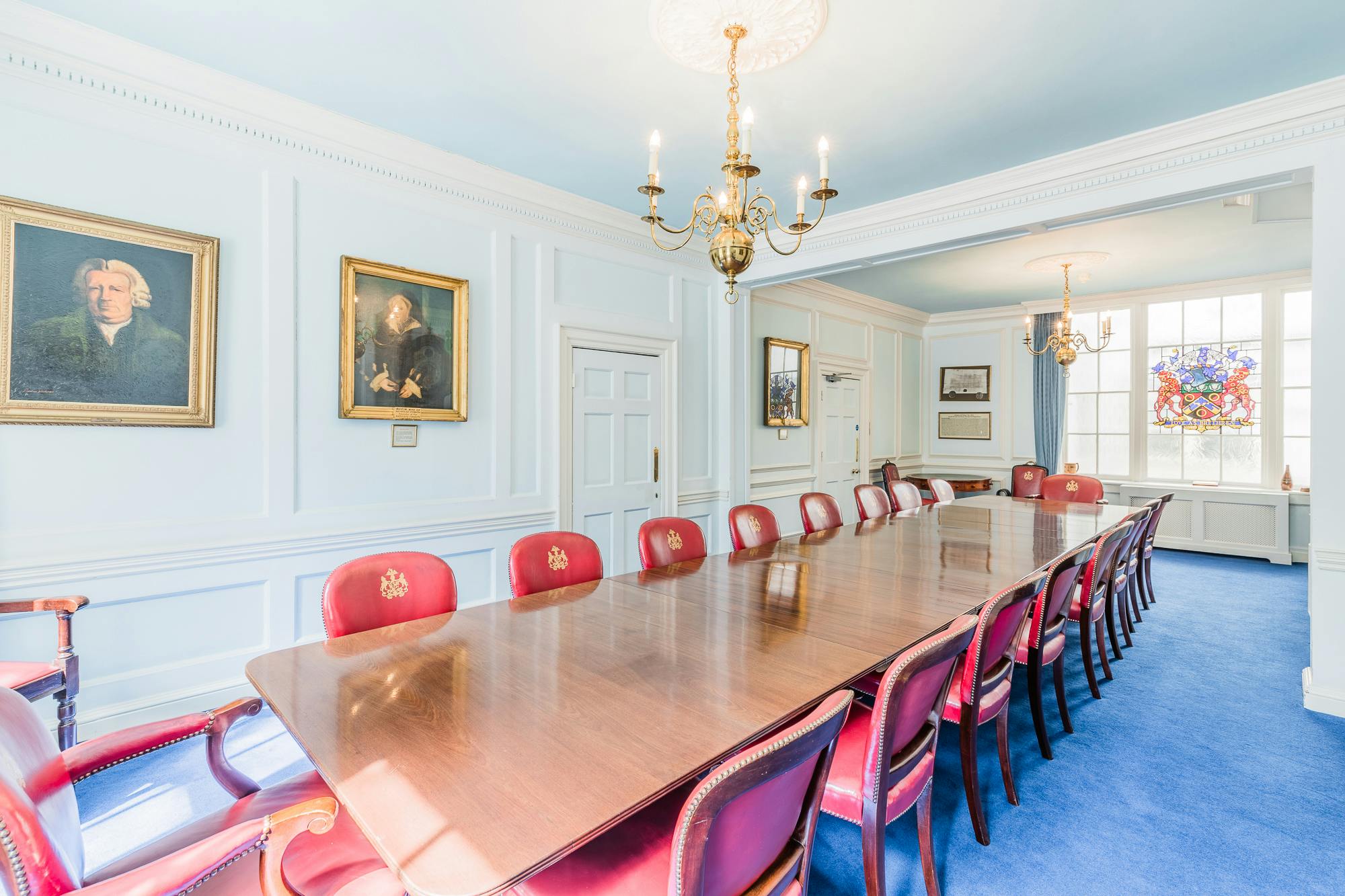 Sophisticated meeting room at Coopers' Hall with polished table for executive sessions.