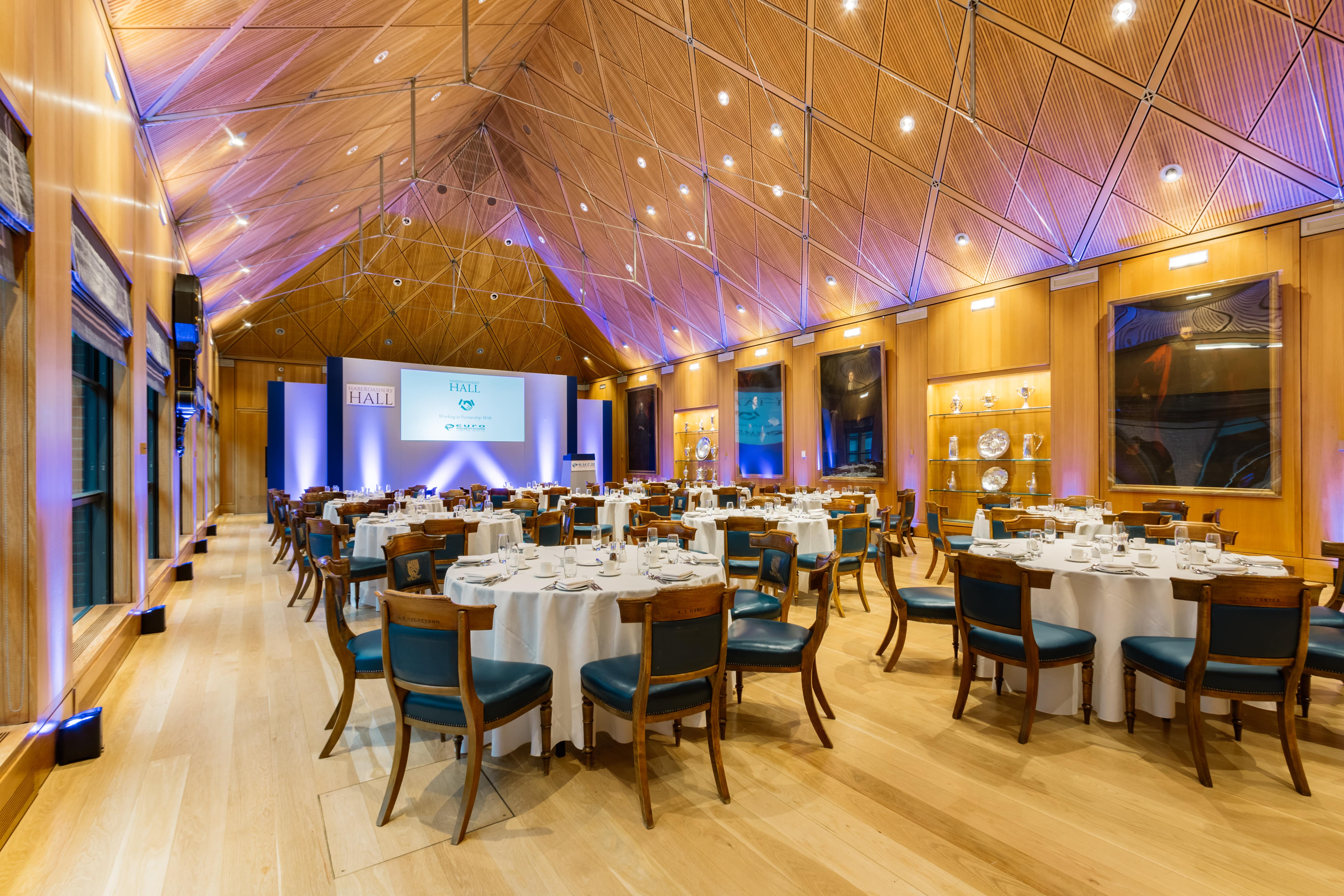 Livery Hall at Haberdashers' Hall, elegant event space for corporate gatherings and banquets. - Banner